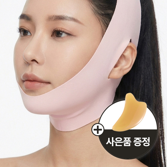 ONDOBIUM 얼굴 땡기미 턱선 V라인 리프팅 밴드, 1개, 핑크