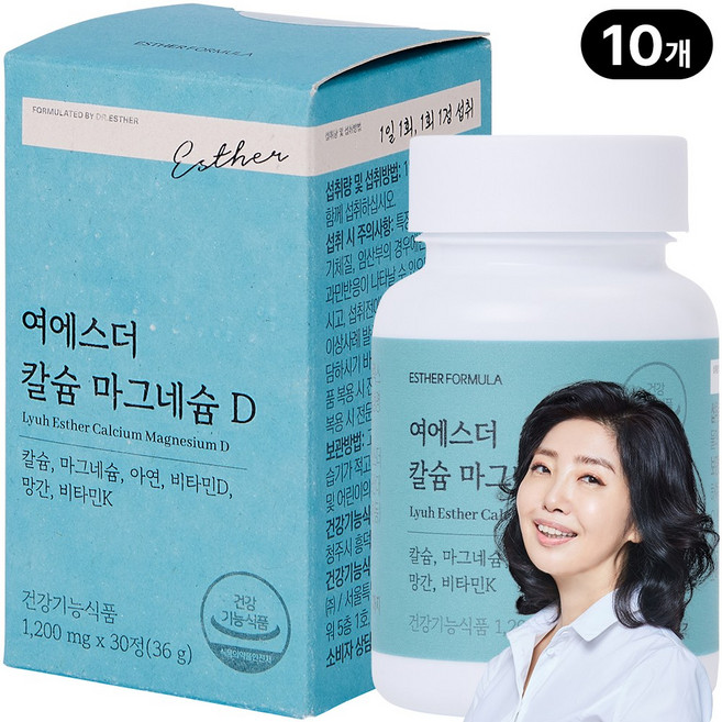 여에스더 칼슘 마그네슘 D (뼈 건강 필수영양소) 국민영양 프로젝트, 10개, 30정