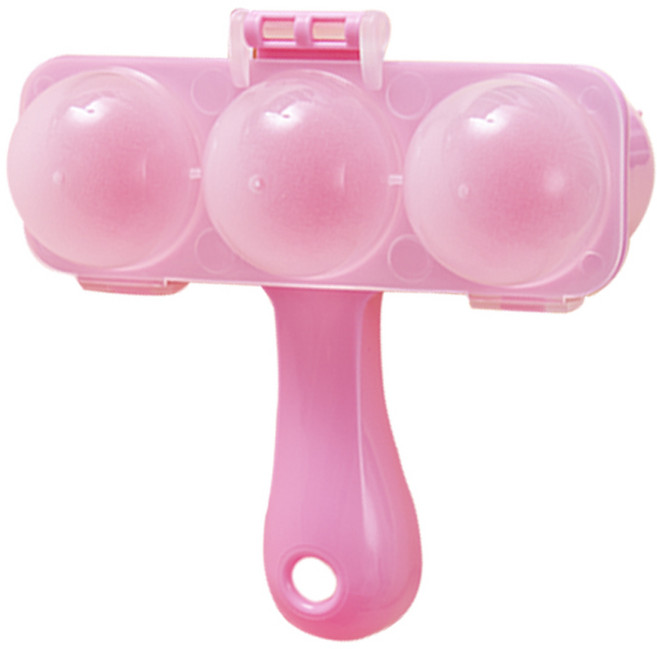 주먹밥틀 셰이커 주먹밥 틀 미니 초밥 만들기 가젯 핸드 셰이크 원형 주먹밥 모형, 핑크, 1개