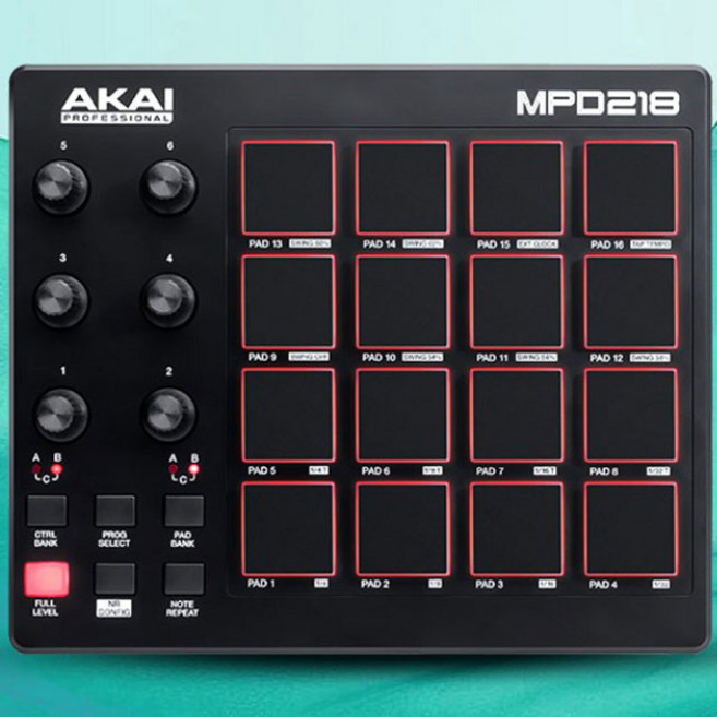 런치패드 키보드 휴대용 컨트롤러 MIDI 미니 작곡 터치, MPD218, 1개