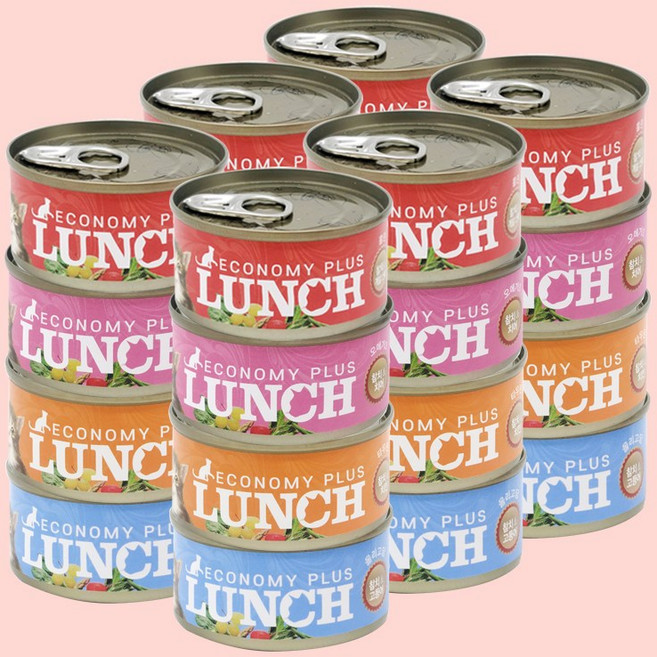 이코너미 런치 고양이캔, 24개, 혼합맛