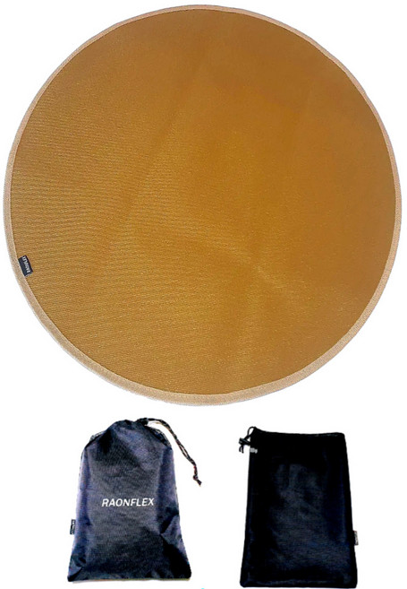 라온플렉스 캠핑 방염매트 방염포 등유 난로 매트 버너 화로대 받침대 바베큐 시트 실리콘 코팅, 탄 원형 L, 1개