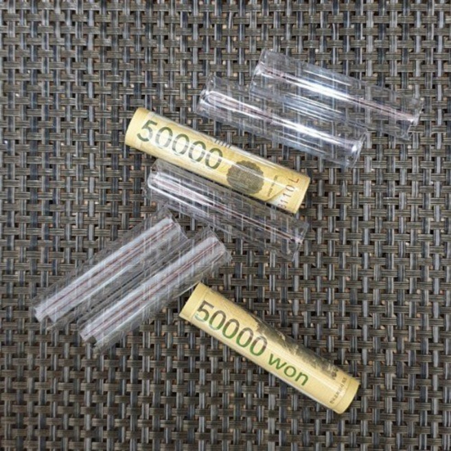 캔들바다 돈말이 PET 투명 (10개입) | 머니케이스 돈말이케이스 머니홀더, 1세트