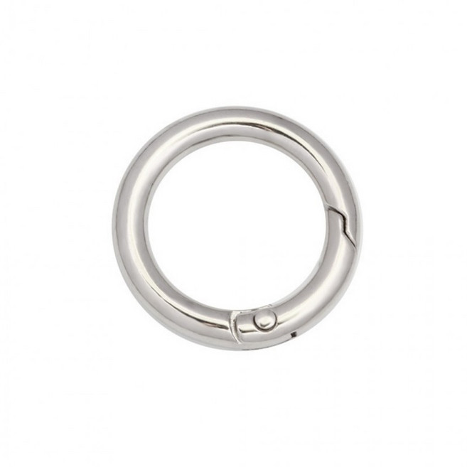 스테인리스 원형 카라비너 등산 클라이밍 고리 야외 캠핑 장비 연결 고리, 1개, 건그레이_27mm