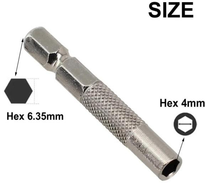 장애인어르신전동차육각 섕크 삽입 비트 어댑터 4 전기 스크루 드라이버 소켓 거치대 익스텐션 임팩트 파워, 1개