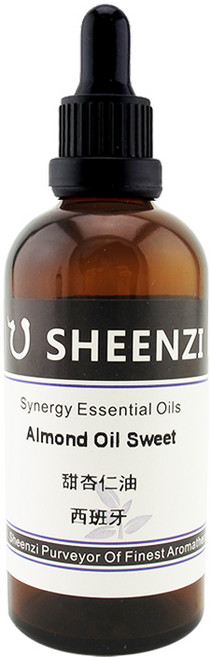 SHEENZI 甜杏仁油基礎油 (西班牙產區) - 冷壓萃取按摩油 SPA用油, 1個, 100ml