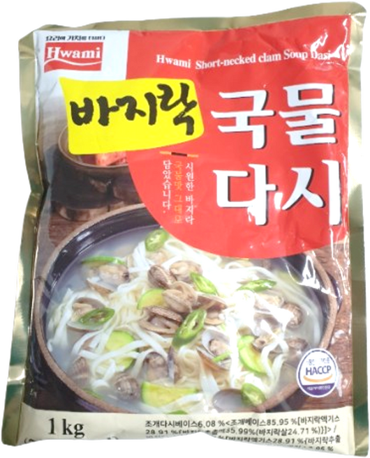 화미 바지락 국물 다시, 1kg, 5개