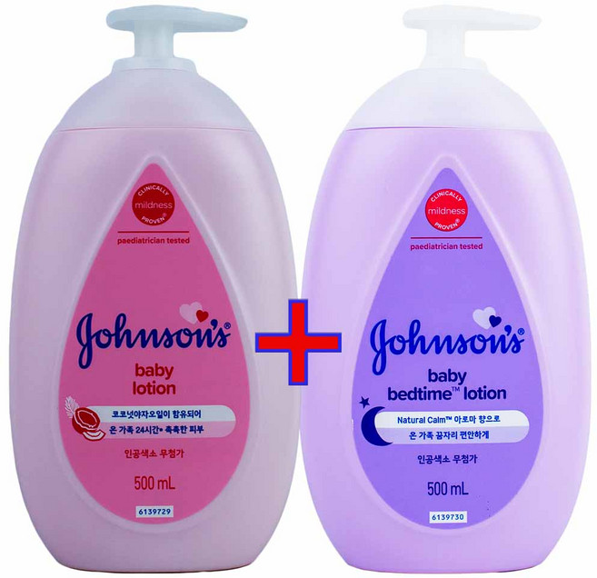 존슨즈베이비 핑크로션500ml+베드타임로션500ml, 1개, 500ml