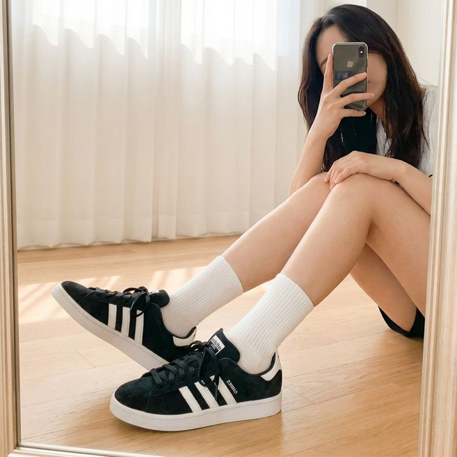 아디다스 캠버스2 블랙 따뜻한단화 남녀공용 신발파우치증정