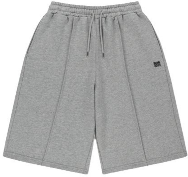 매장상품 BROWNBREATH 브라운브레스 반바지 TAG TUCK SWEAT SHORTS - MELANGE GREY 395435