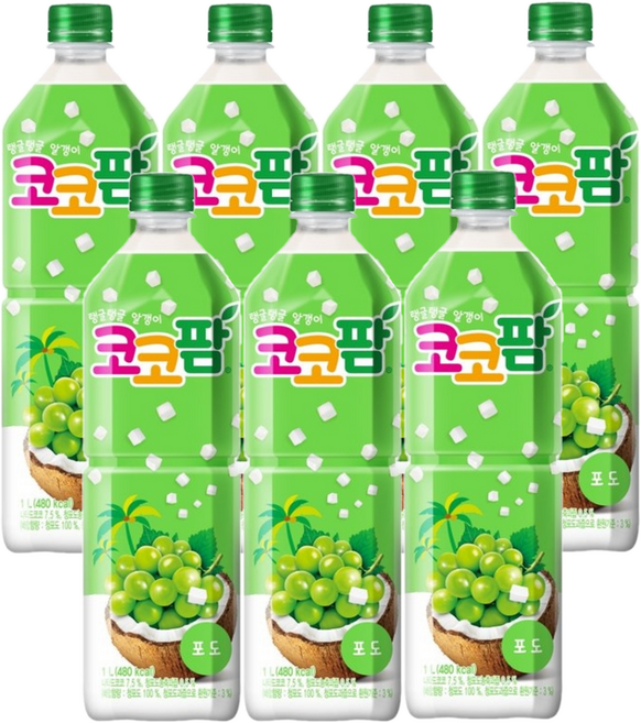해태음료 코코팜 포도, 1L, 7개