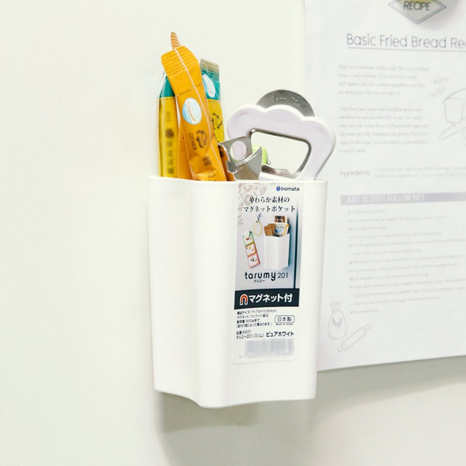 [이노마타] 마그넷(자석)포켓-타루미/자석수납케이스/냉장고에 철로된 어디든 잘붙어요/부드러운소재, 슬림, 1개