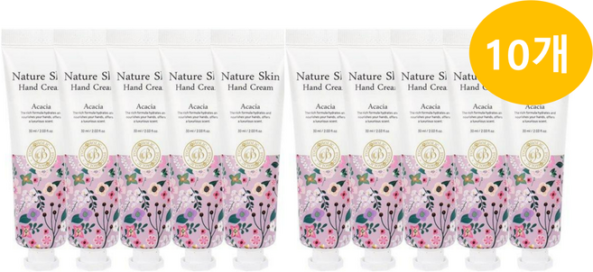 푸드어홀릭 핸드크림 푸드어홀릭 네이처 스킨 아카시아 핸드크림 30ml, 10개