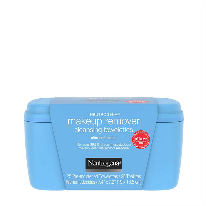 Neutrogena Makeup Remover Cleansing Towelettes 뉴트로지나 메이크업 리무버 클렌징 티슈 25장입 3팩