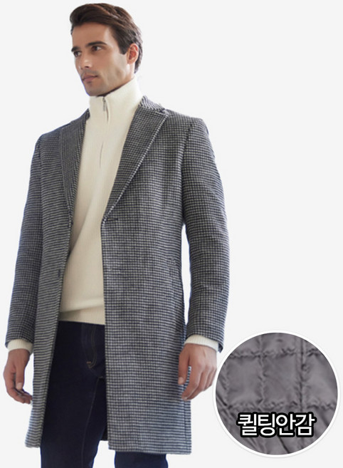 워모 남성 울캐시미어 블렌딩 패딩 체스터코트