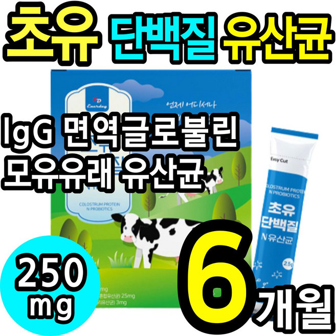 미국 초유 단백질 분말 스틱 모유유래 유산균 보충제 프로틴 파우더 가루 아침 간식 쉐이크 엠비피 유청 어린이 청소년 수험생 여성 남성 건강에 좋은 뼈 엔 면역 mbp 홈쇼핑 추천, 6통(6개월)