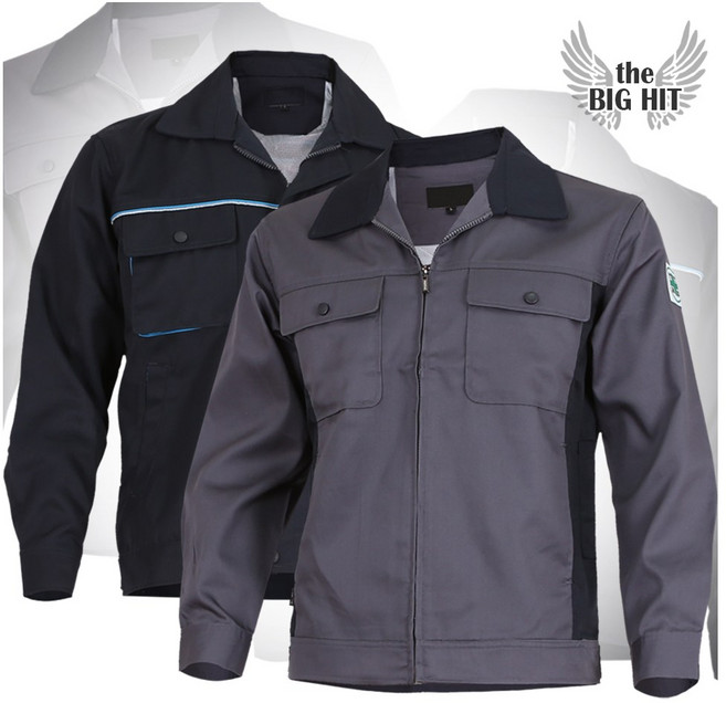 더빅히트 남성 작업복점퍼 작업복자켓 춘추 근무복 사무실작업복 작업복상의 남자 작업복잠바 빅사이즈 봄 가을