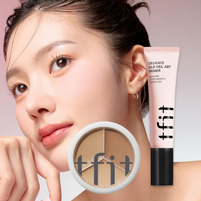 티핏 델리케이트 실크베일 아트프라이머 30ml+커버 업 프로 컨실러 01 뉴트럴 2종세트, 1개