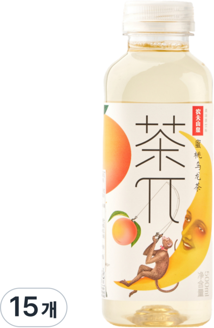 차파이 복숭아 우롱차, 500ml, 15개