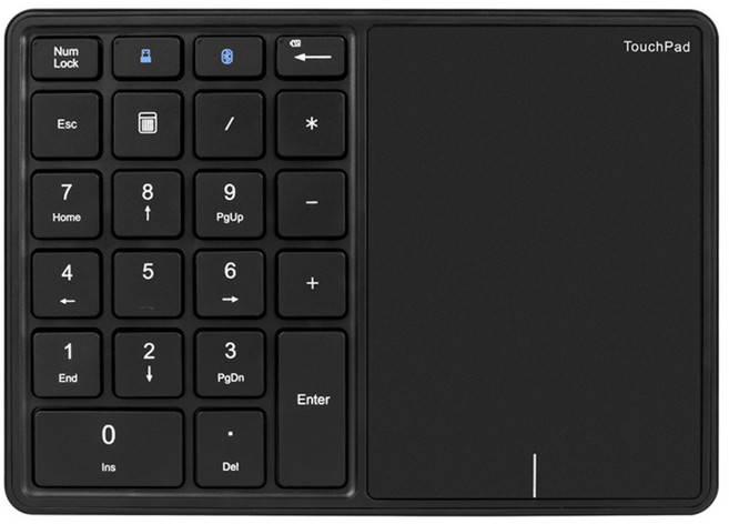 터치패드 디지털 키보드 포함 Bluetooth 디지털 키보드 Android Windows IOS용 재충전 USB 무선 디지털 키보드, 블랙
