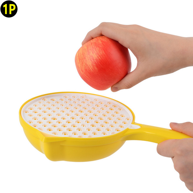 강판 갈판 치즈 이유식 무 야채 감자 오이 마사지 과일 양파 갈이 원형 플라스틱, 1개, 랜덤 색상
