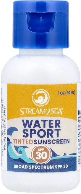 Stream2Sea 워터 스포츠 틴티드 자외선 차단제 SPF 30 30ml(1oz) Stream2Sea (스트림투씨), Stream2Sea, 워터 스포츠 틴티드 자외선 차단제, 1, 30ml - 쿠팡