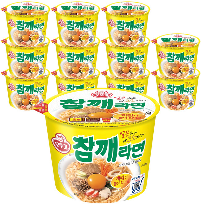오뚜기 참깨라면 용기 110g, 12개
