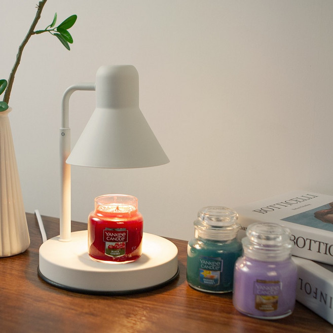 양키캔들 스몰자+모노 높이조절 양키캔들워머세트+전구2개(사은품), 모노 화이트-높이조절(다이얼), 양키캔들 스몰자-어텀앰버