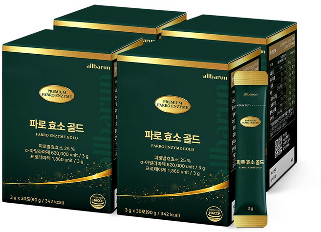 올바른건강식품 파로 효소 골드 30p, 90g, 4개