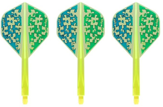 CONDOR AXE G.T.Monster2 STD M NEON YELLOW 고토 토모야 선수 모델 콘돌액스 지티 몬스터 2 다트 플라이트, 1개