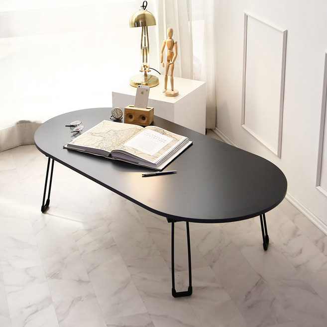 미소바움 안티핑거 E0 LPM 비아토 오벌 접이식 테이블 1200x600, 다크네이비_7파이(블랙)