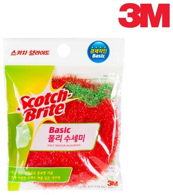 깨끗한 설겆이 프라이팬수세미 4개 손수세미 그릇세척, 1개입