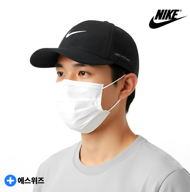 [국내백화점] 나이키 남여 골프모자 운동모자 드라이핏 큰모자 대두모자(에스위즈 발목양말), M/L, 블랙, 1개