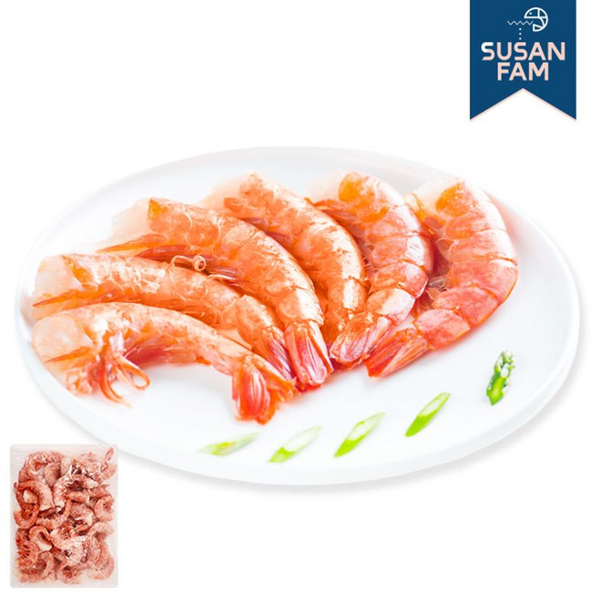 아르헨티나 홍새우 특대 이지필 붉은 킹단 새우, 1개, 1kg