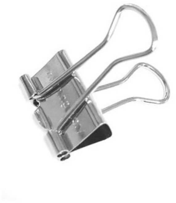 모닝글로리 더블 은색 클립 크롬 폭24mm 1통 50개입 사무용 크립 집게, 100개입