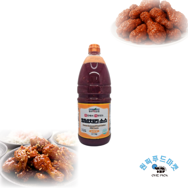 청우 더진한 양념치킨소스 매운맛, 2.1kg, 8개