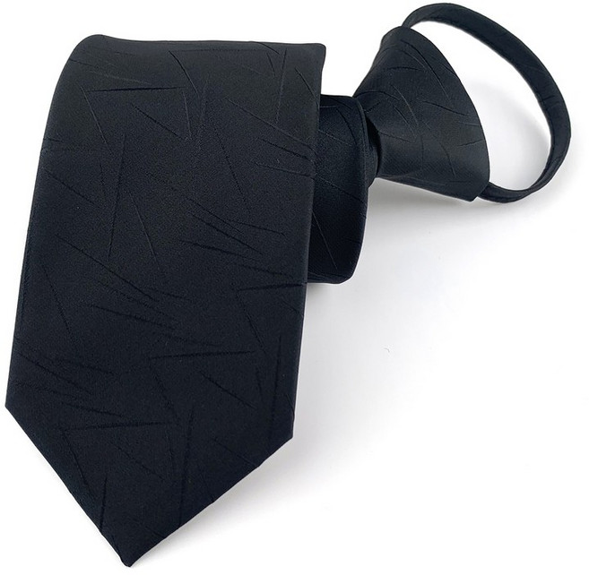 ZHWH 拉鍊領帶 7cm 黑色, 1個, 07