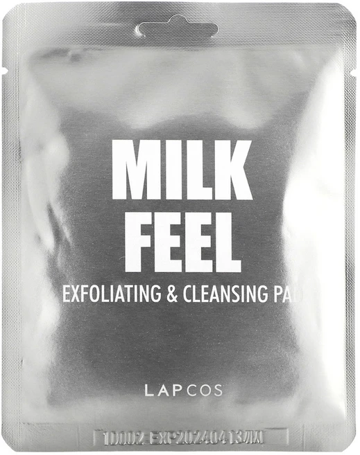 Lapcos 밀크 필 각질 관리 클렌징 패드 5 매입 1 매당 7 g(0.24 oz) 2팩, 1개, 7g - 쿠팡
