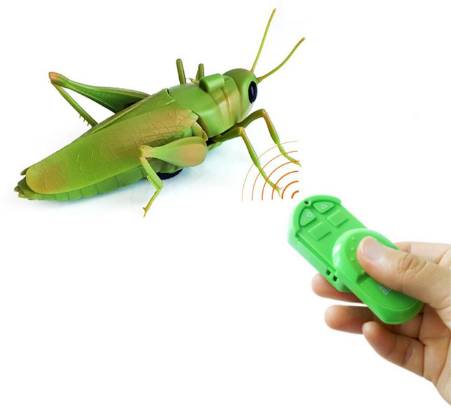 몰래카메라 벌레 무선조종 메뚜기 장난감 사고력 공룡 완구, 1개, 그린