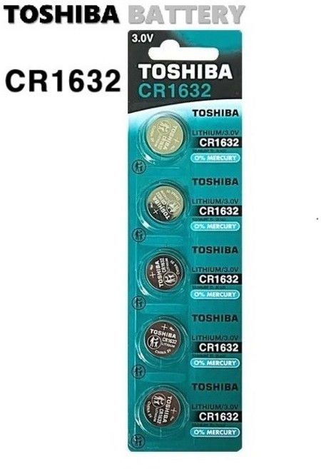 도시바 CR1632 리튬건전지 3V (5개입) 리모컨키배터리 "오후3시이전 주문시 당일발송", 1세트, 1세트