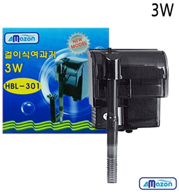 샘아쿠아 아마존 걸이식 여과기 3W 행온필터, 1개, 5W