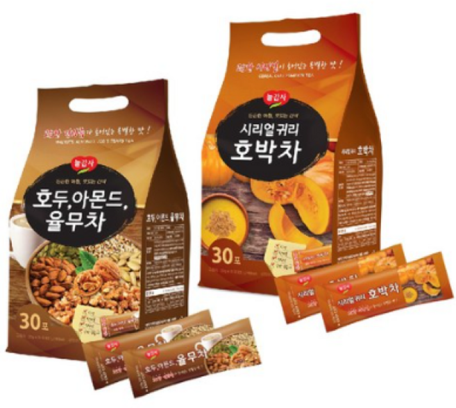 광야식품 호두아몬드율무차 (20gx30포) + 시리얼 귀리 호박차 (20gx30포), 1세트, 1개, 20g, 30개입