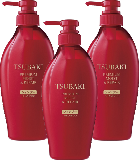 TSUBAKI 思波綺 頂級保濕修護洗髮精, 3個, 450ml