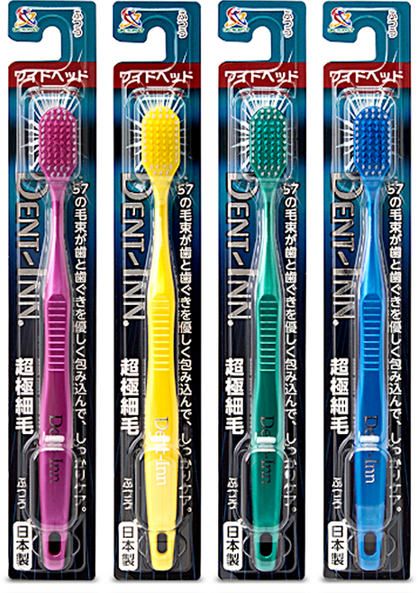 UFC 일본 프리미엄 덴트인 와이드헤드 미세모 칫솔 (색상랜덤발송), 1개입, 1개