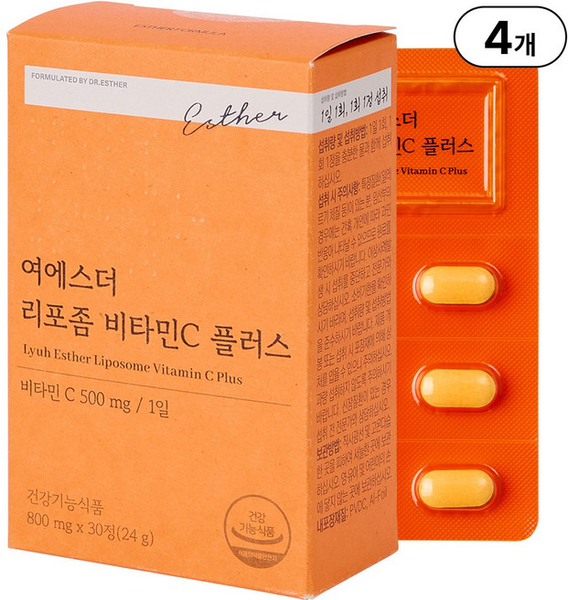 본사직영 여에스더 리포좀 비타민C 플러스 국민영양 프로젝트, 30정, 4개