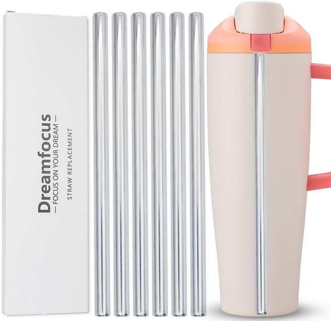 Dreamfocus Owala FreeSip 텀블러용 금속 빨대 교체용 스테인리스 스틸 1.2L(40온스) 126626, Dreamfocus Owala FreeSip Sway, 1개