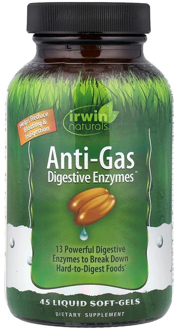어윈네츄럴스 안티-가스 소화 효소 리퀴드 소프트젤, 45정, 1개 - 쿠팡
