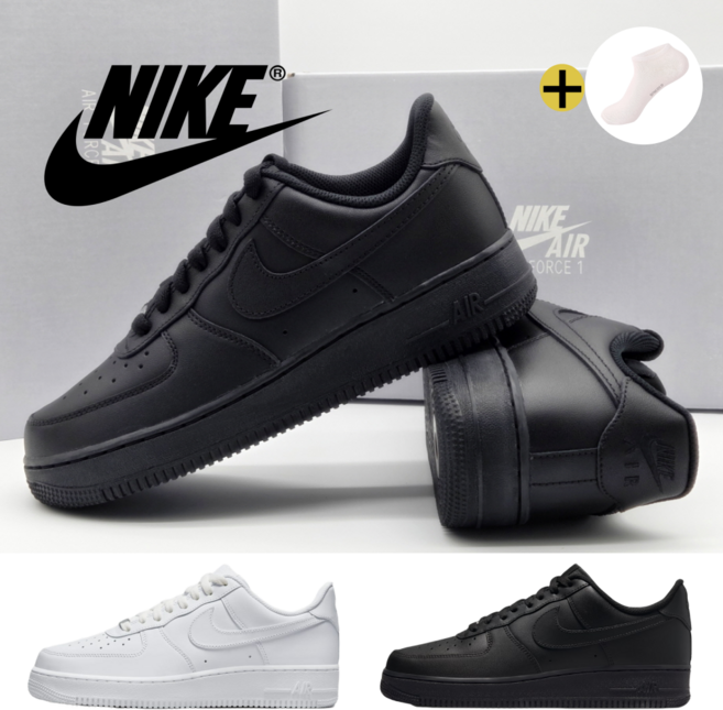(매장정품) 나이키 에어포스 1 07 운동화 a/s 가능 남성 여성 + 스니코코 양말