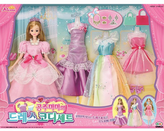 국내백화점 미미월드 장난감 3 공주미미의 드레스 코디 세트 선물