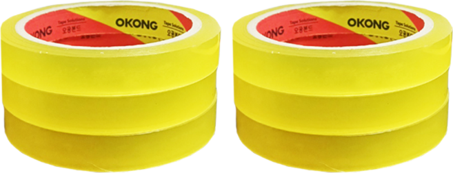 오공 문구 테이프 16mm x 25m, 투명, 6개